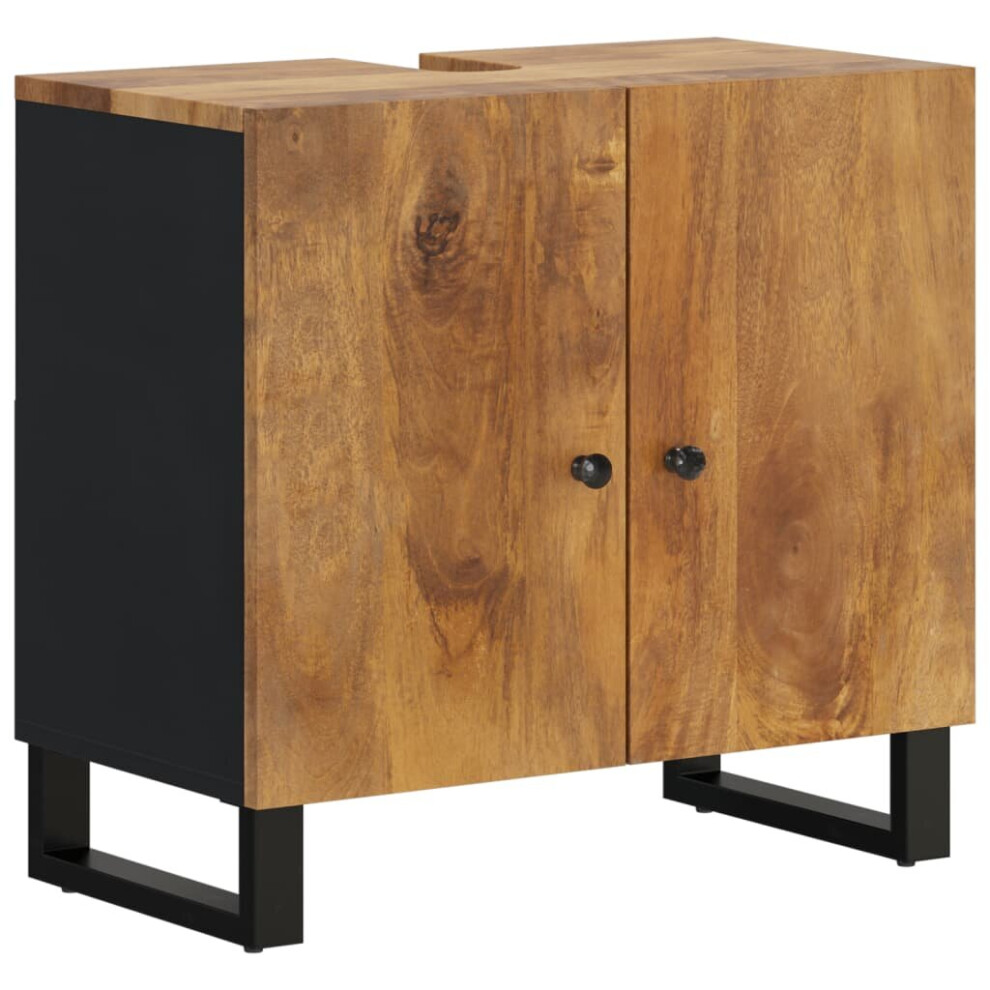 (honey brown) vidaXL Sink Cabinet Vanity Unit Cupboard Solid Wood Mango and Engineered Wood