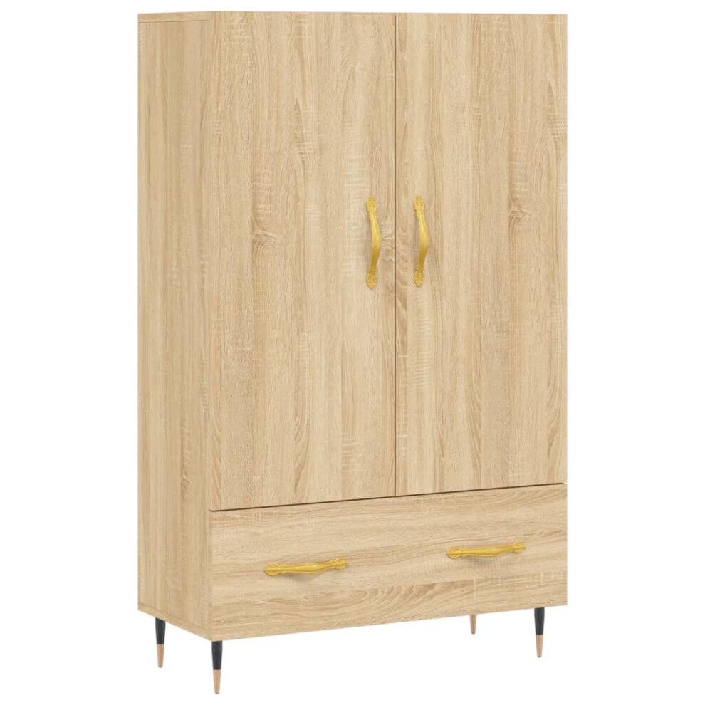 (sonoma oak) vidaXL Highboard Sideboard Cupboard Side Cabinet Smoked Oak Engineered Wood