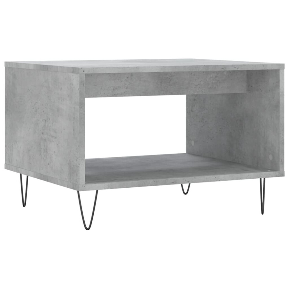 Vidaxl (Concrete Grey) Coffee Table Side Table Sofa Table High Gloss White Engineered Wood
