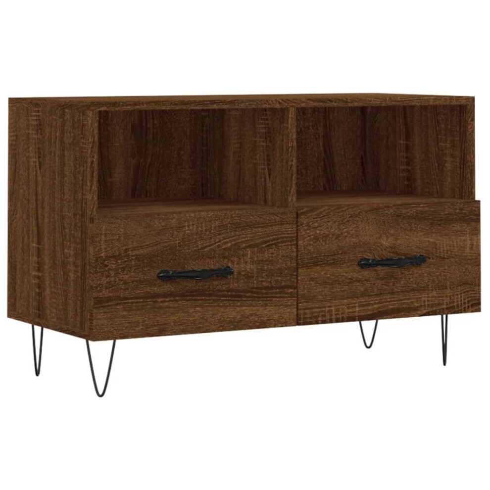 vidaXL TV Cabinet TV Unit Media Cabinet TV Stand Brown Oak Engineered Wood