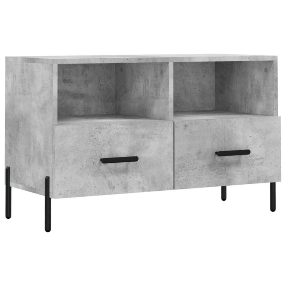 vidaXL TV Cabinet TV Unit Media Cabinet TV Stand Concrete Grey Engineered Wood