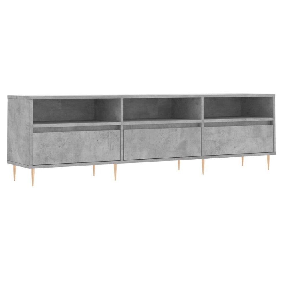 vidaXL TV Cabinet TV Unit Media Cabinet TV Stand Concrete Grey Engineered Wood