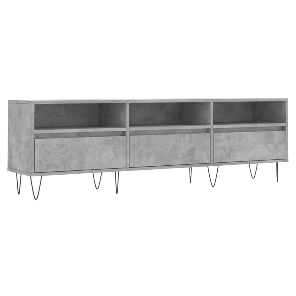 vidaXL TV Cabinet TV Unit Media Cabinet TV Stand Concrete Grey Engineered Wood