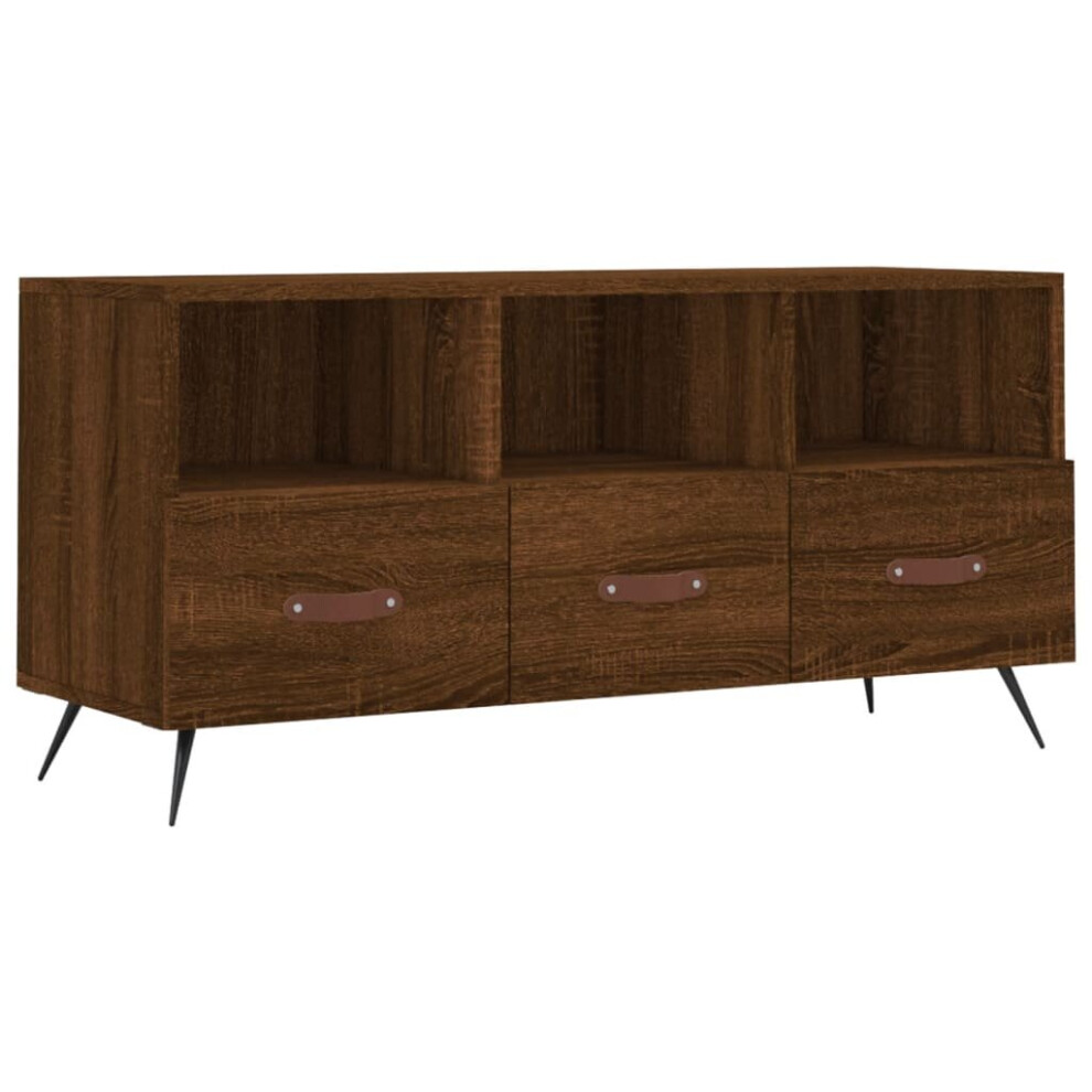 vidaXL TV Cabinet TV Unit Media Cabinet TV Stand Brown Oak Engineered Wood