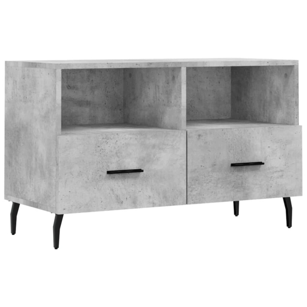 vidaXL TV Cabinet TV Unit Media Cabinet TV Stand Concrete Grey Engineered Wood