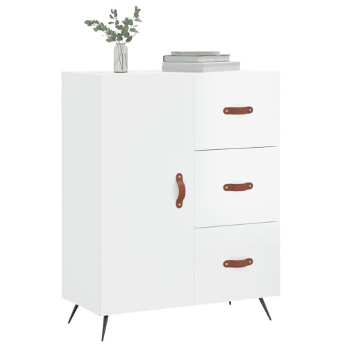 VidaXL vidaXL Sideboard Storage Cabinet Cupboard High Gloss White Engineered Wood 2