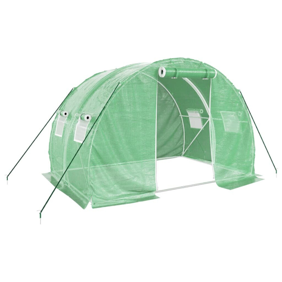 Vidaxl Greenhouse Walk In Greenhouse Grow House With Steel Frame Green 6 M²