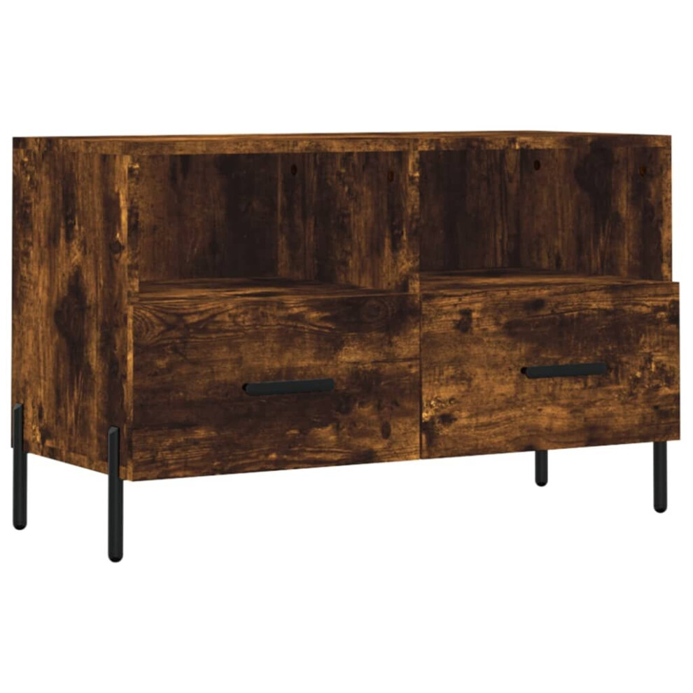 Vidaxl Tv Cabinet Tv Unit Media Cabinet Tv Stand Smoked Oak Engineered Wood