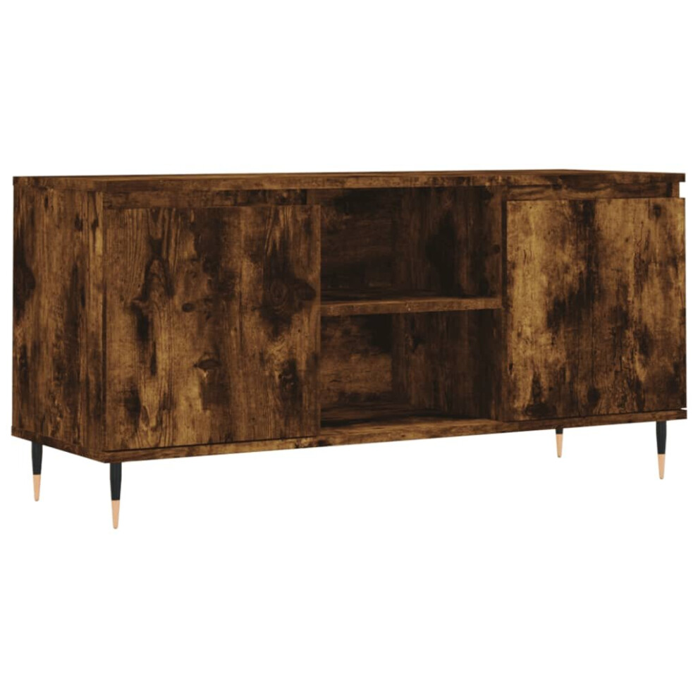 Vidaxl Tv Cabinet Tv Unit Media Cabinet Tv Stand Smoked Oak Engineered Wood