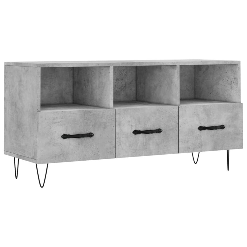 vidaXL TV Cabinet TV Unit Media Cabinet TV Stand Concrete Grey Engineered Wood