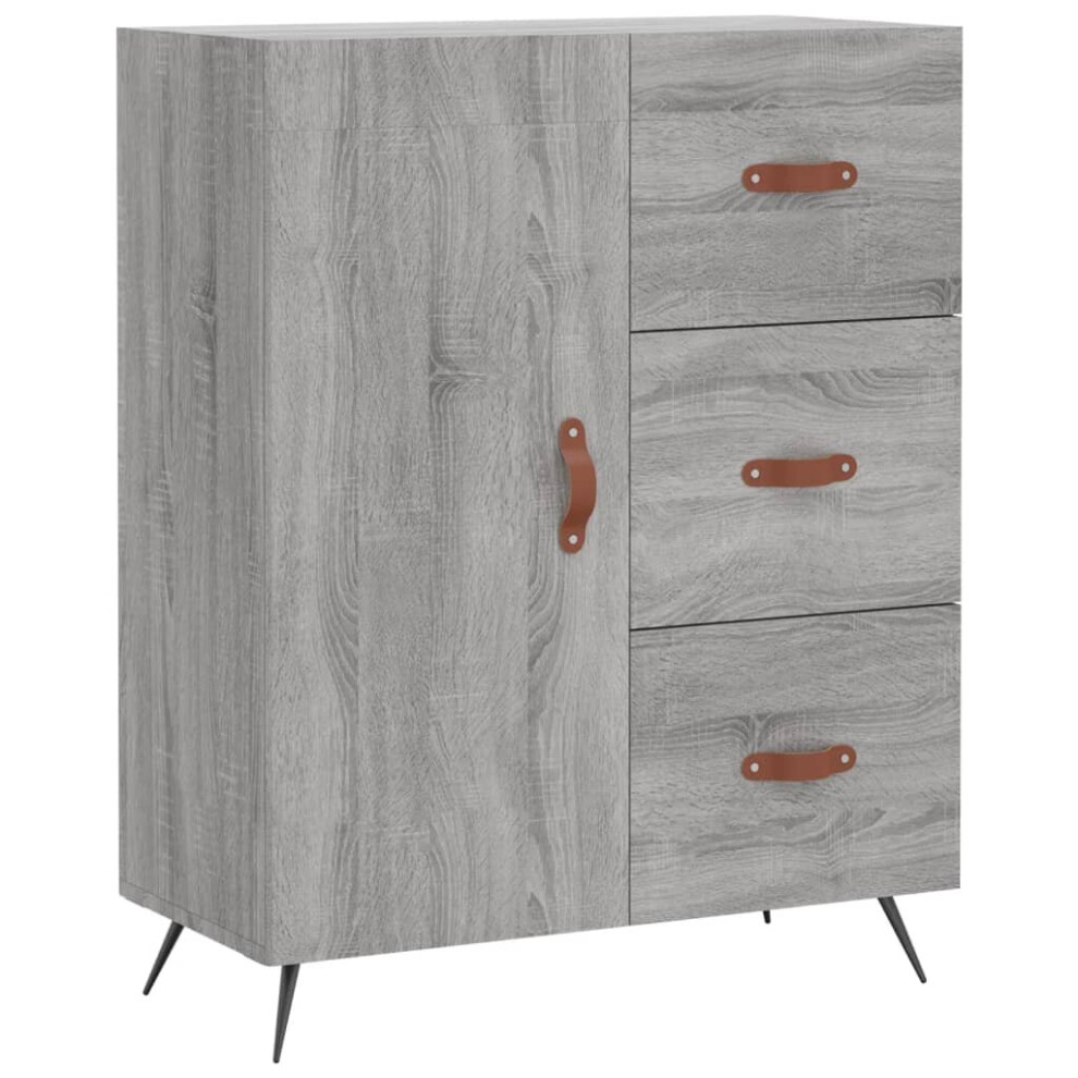 vidaXL Sideboard Storage Side Cabinet Cupboard Grey Sonoma Engineered Wood