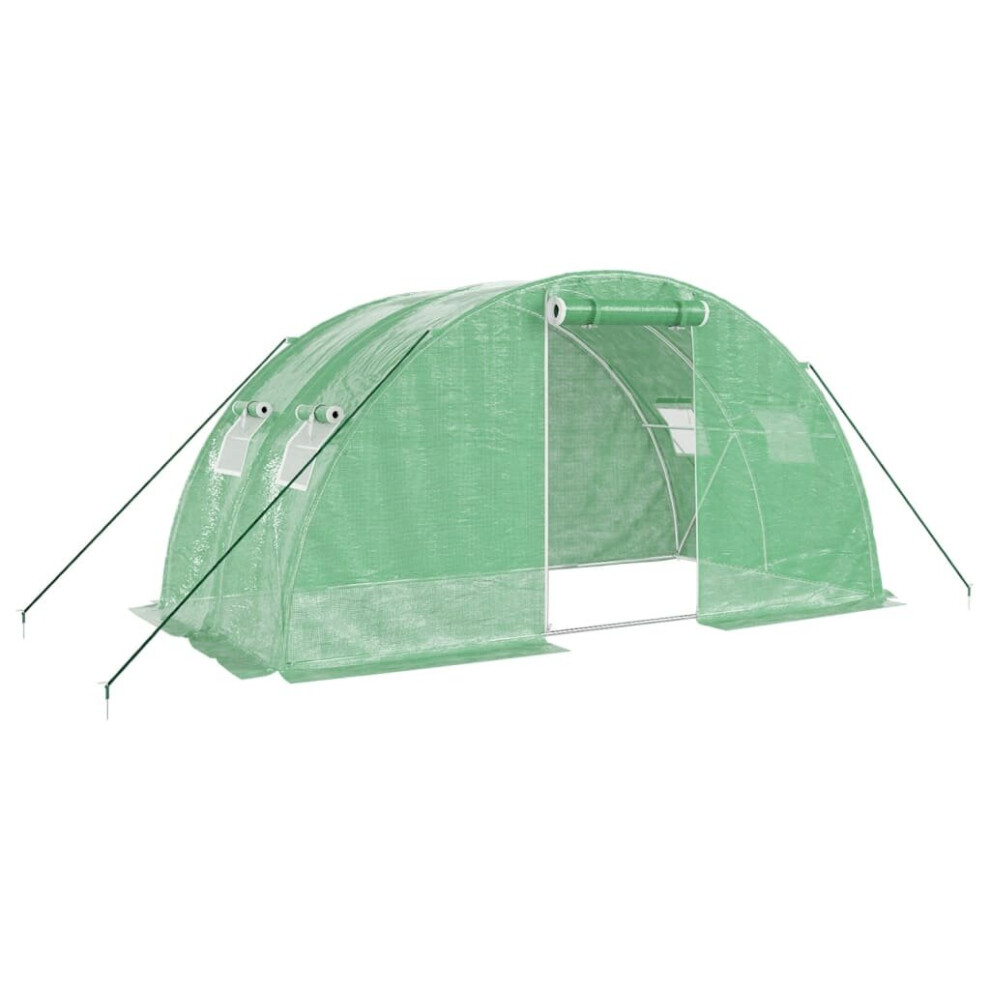 Vidaxl Greenhouse Walk In Greenhouse Grow House With Steel Frame Green 8 M²