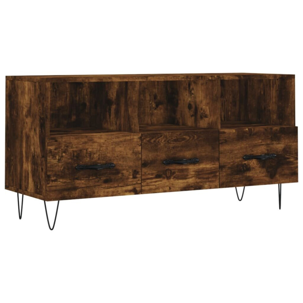 Vidaxl Tv Cabinet Tv Unit Media Cabinet Tv Stand Smoked Oak Engineered Wood