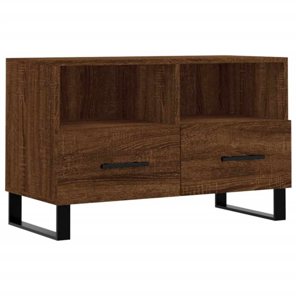 vidaXL TV Cabinet TV Unit Media Cabinet TV Stand Brown Oak Engineered Wood