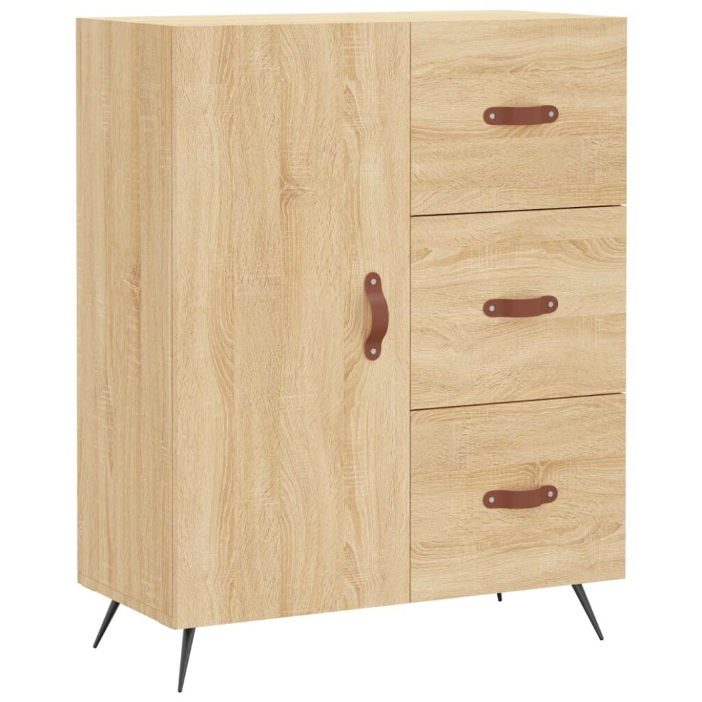 vidaXL Sideboard Storage Side Cabinet Cupboard Sonoma Oak Engineered Wood