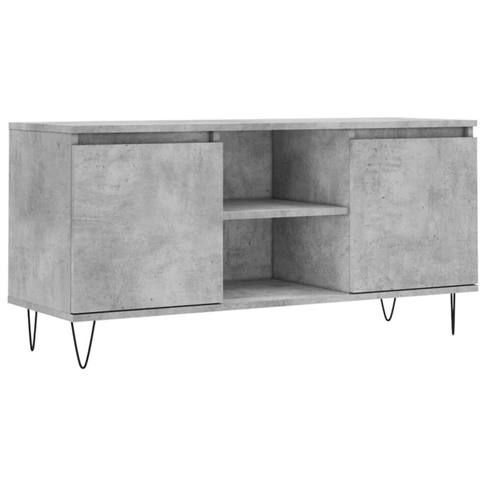 vidaXL TV Cabinet TV Unit Media Cabinet TV Stand Concrete Grey Engineered Wood