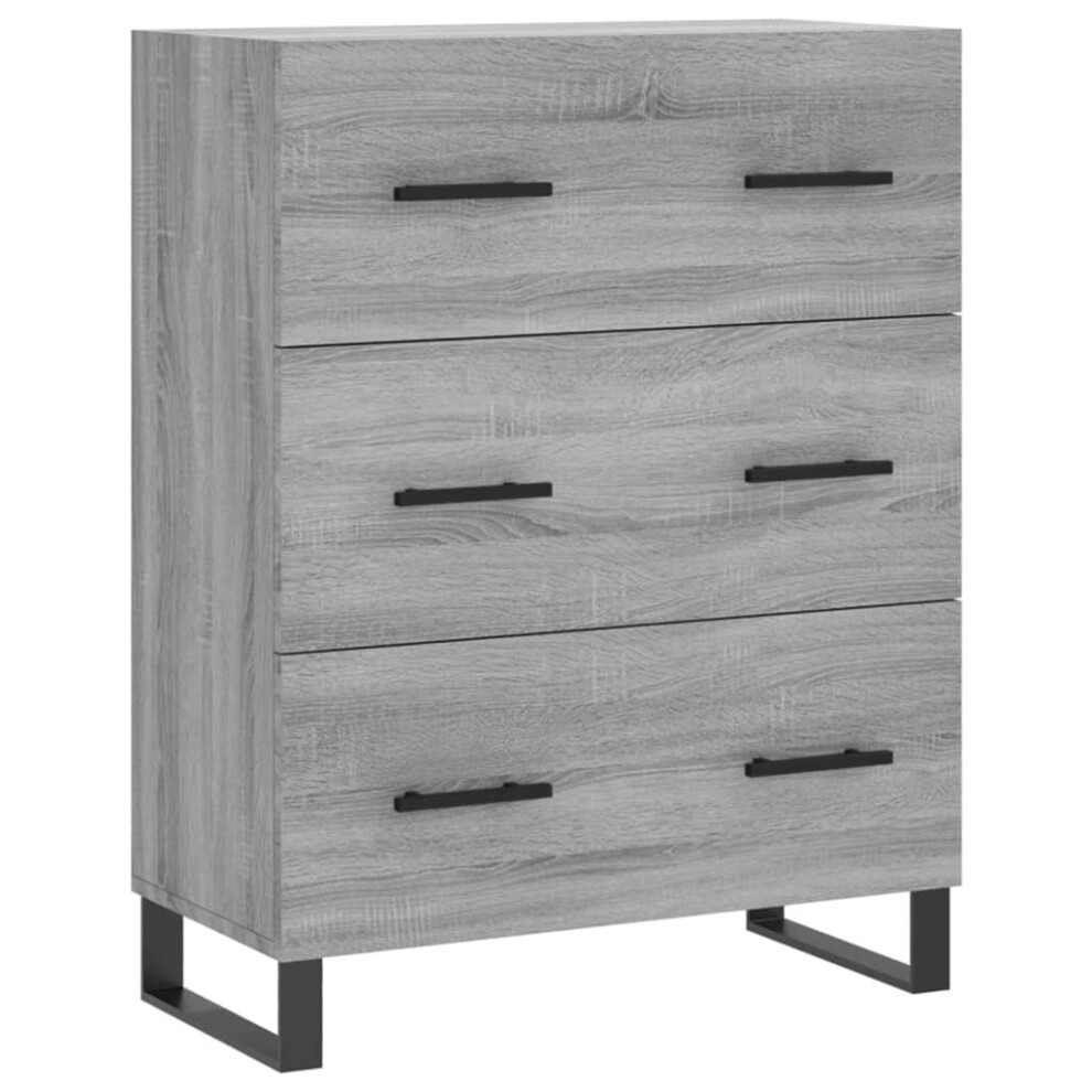 Vidaxl Sideboard Storage Side Cabinet Cupboard Grey Sonoma Engineered Wood