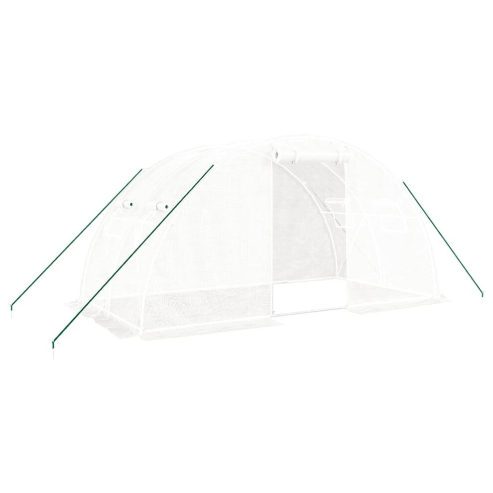 Vidaxl Greenhouse Walk In Greenhouse Grow House With Steel Frame White 8 M²