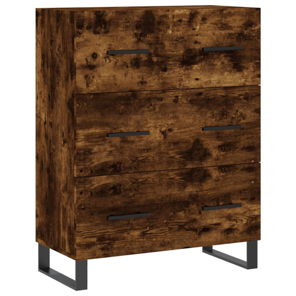 Vidaxl Sideboard Storage Side Cabinet Cupboard Smoked Oak Engineered Wood