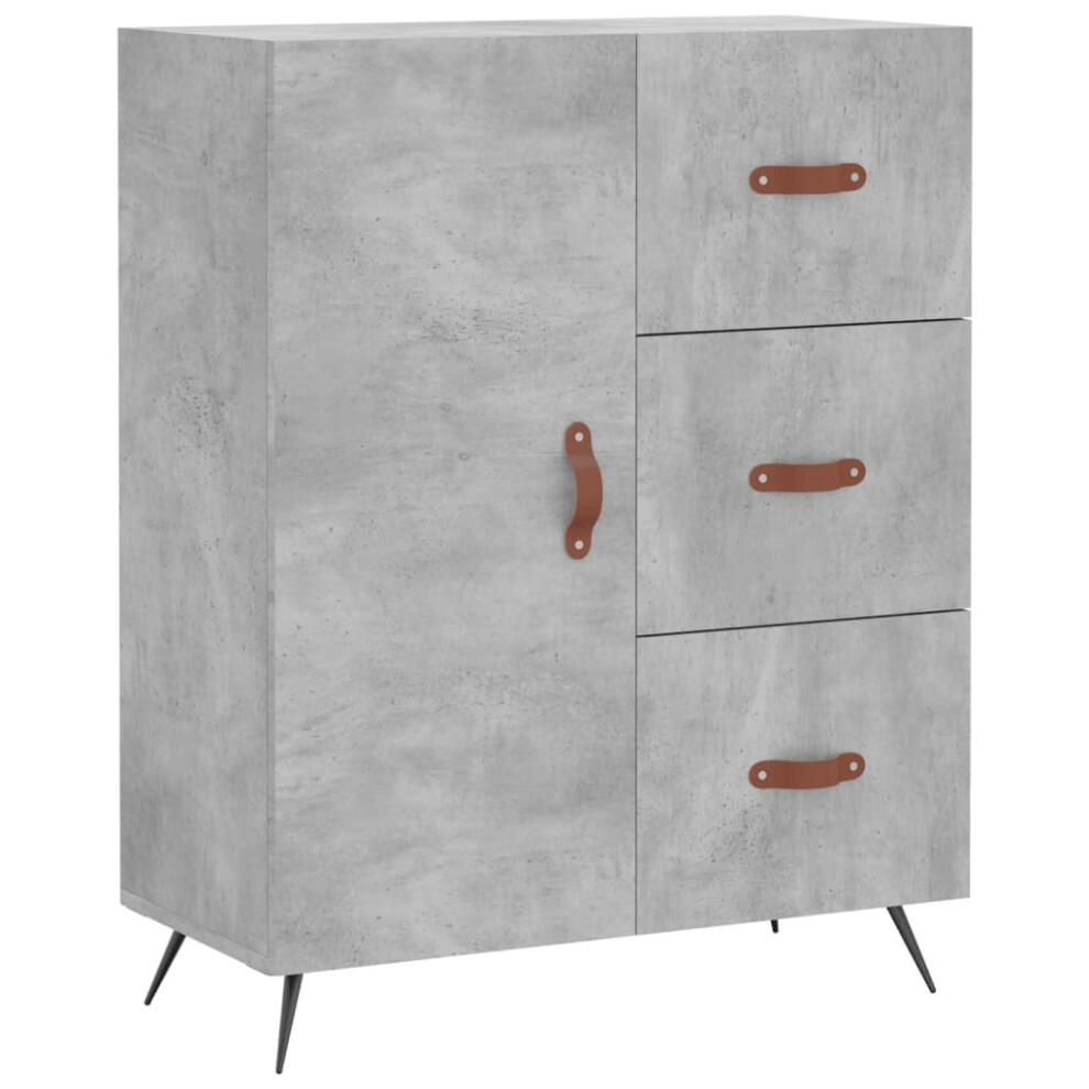 vidaXL Sideboard Storage Side Cabinet Cupboard Concrete Grey Engineered Wood