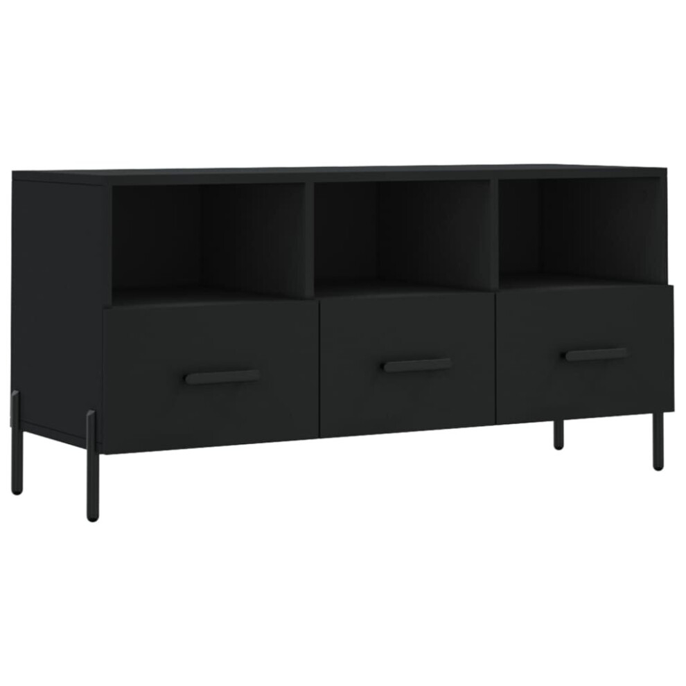 vidaXL TV Cabinet TV Unit Sideboard Media Unit TV Stand Black Engineered Wood