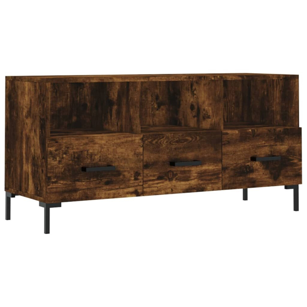 vidaXL TV Cabinet TV Unit Media Cabinet TV Stand Smoked Oak Engineered Wood