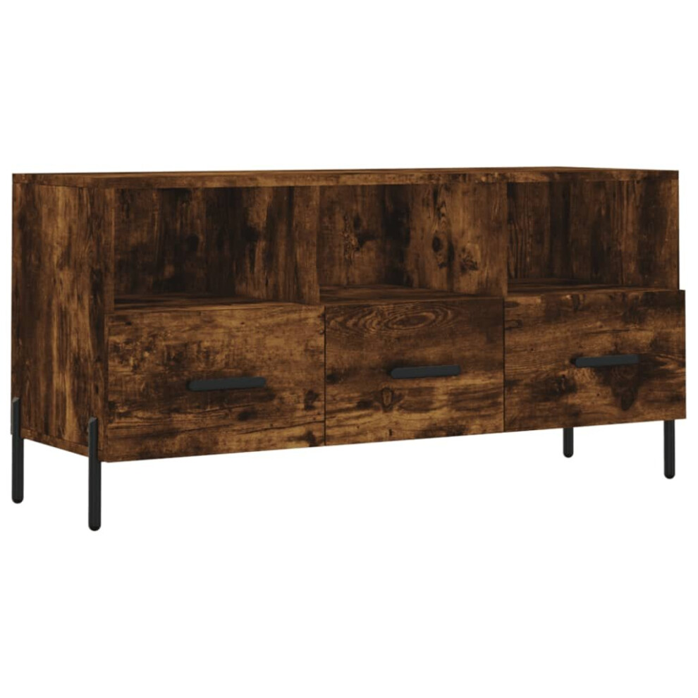 vidaXL TV Cabinet TV Unit Media Cabinet TV Stand Smoked Oak Engineered Wood