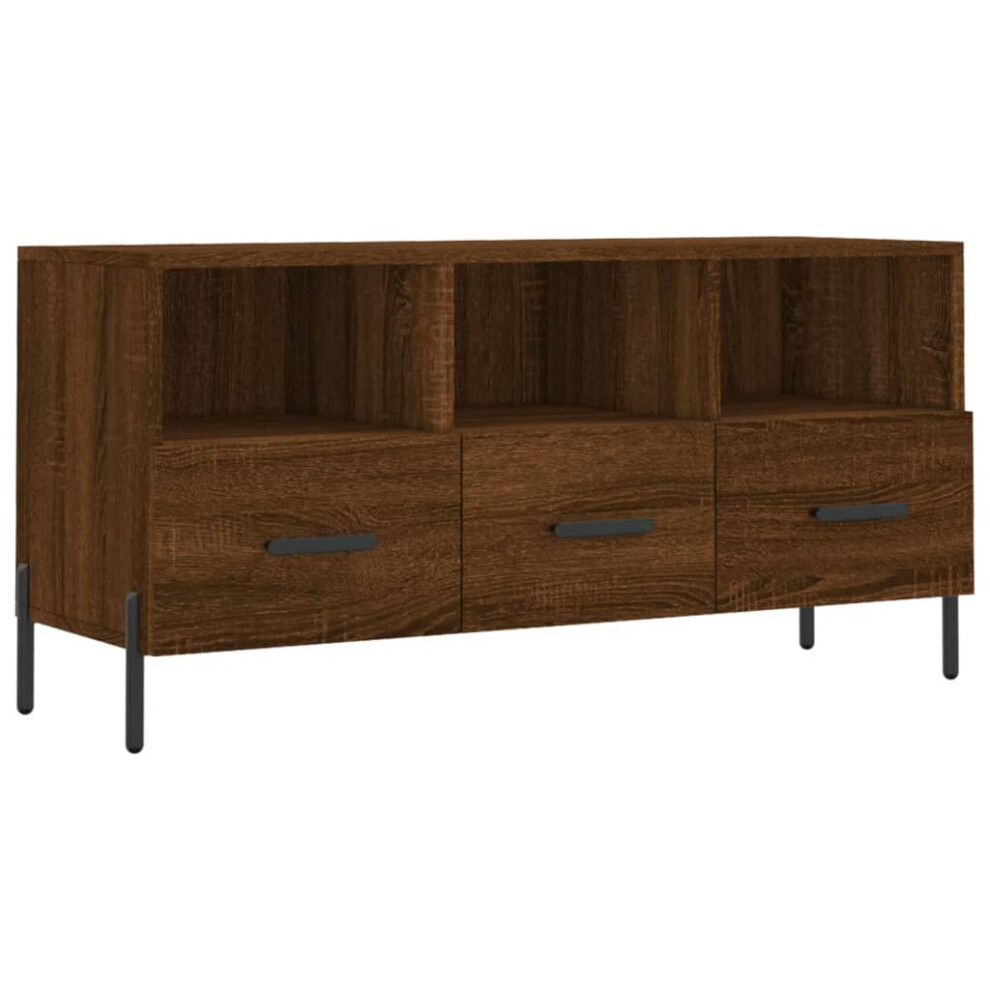 vidaXL TV Cabinet TV Unit Media Cabinet TV Stand Brown Oak Engineered Wood