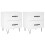 VidaXL (white, 2 pcs) vidaXL Bedside Cabinets Bed Table End Table 2 pcs Concrete Grey Engineered Wood 2