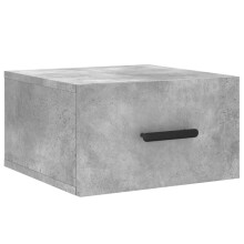 (concrete grey, 1 pcs) vidaXL Wall-mounted Bedside Cabinets Floating Cabinet Nightstand 2 pcs White