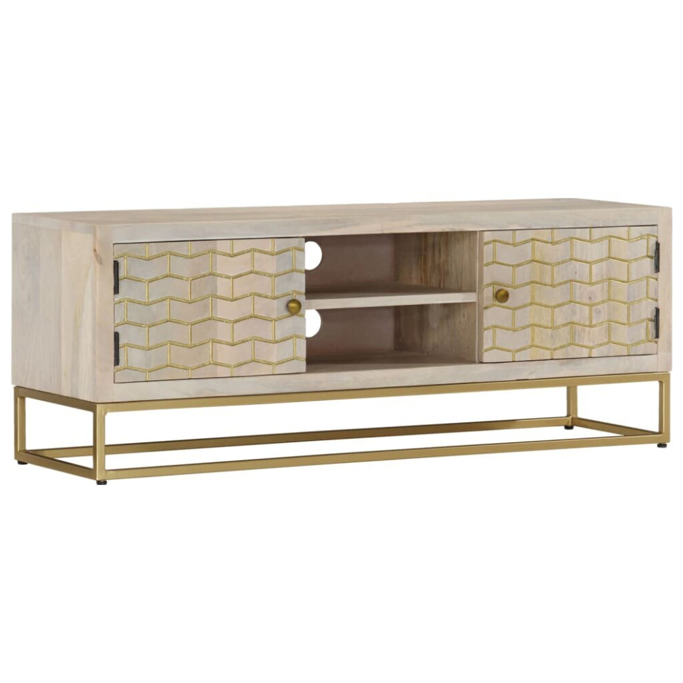 vidaXL TV Cabinet TV Unit Side Cabinet Sideboard Solid Bleached Wood Mango