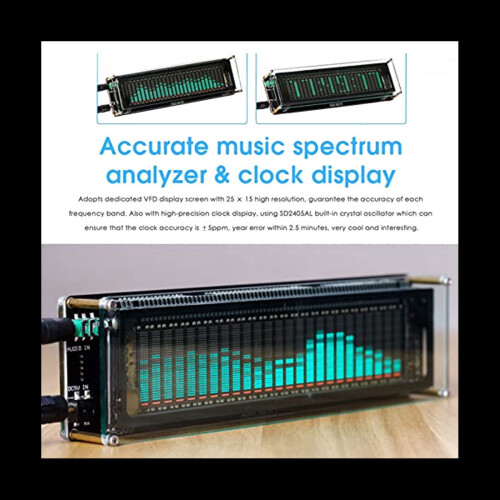 LED Audio Spectrum DIY Kit, VFD2515 Audio Spectrum Analyzer, VFD Sound