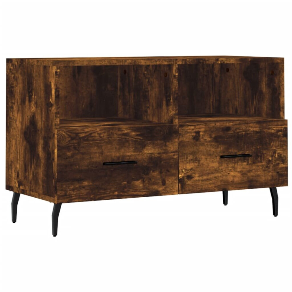 Vidaxl Tv Cabinet Tv Unit Media Cabinet Tv Stand Smoked Oak Engineered Wood
