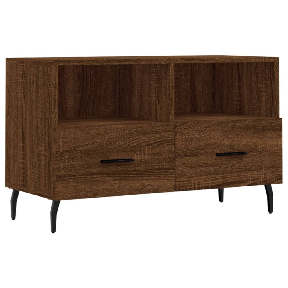 vidaXL TV Cabinet TV Unit Media Cabinet TV Stand Brown Oak Engineered Wood