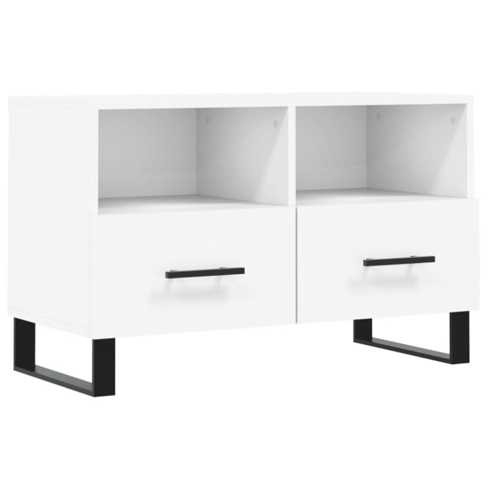 vidaXL TV Cabinet TV Unit Sideboard Media Unit TV Stand White Engineered Wood