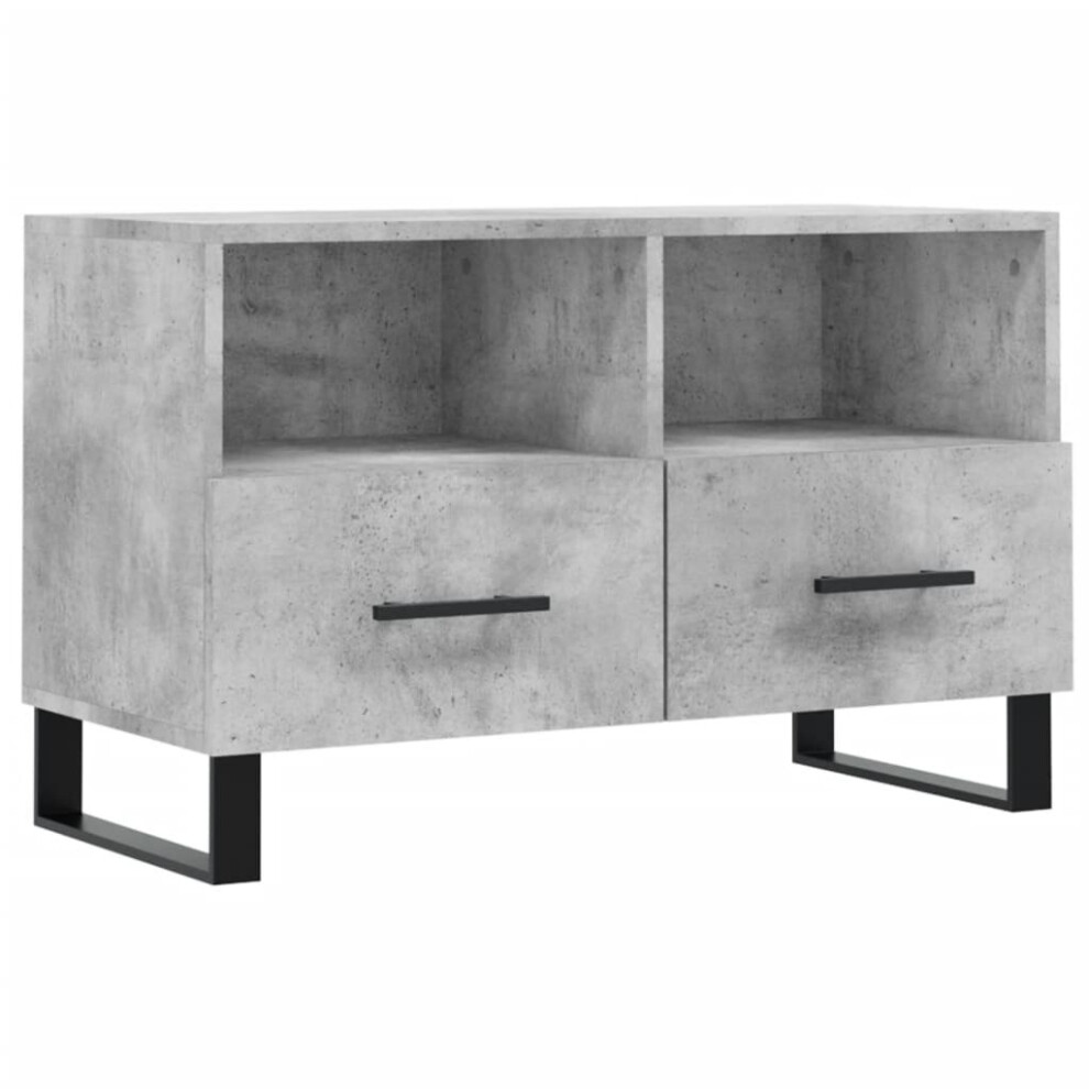 vidaXL TV Cabinet TV Unit Media Cabinet TV Stand Concrete Grey Engineered Wood