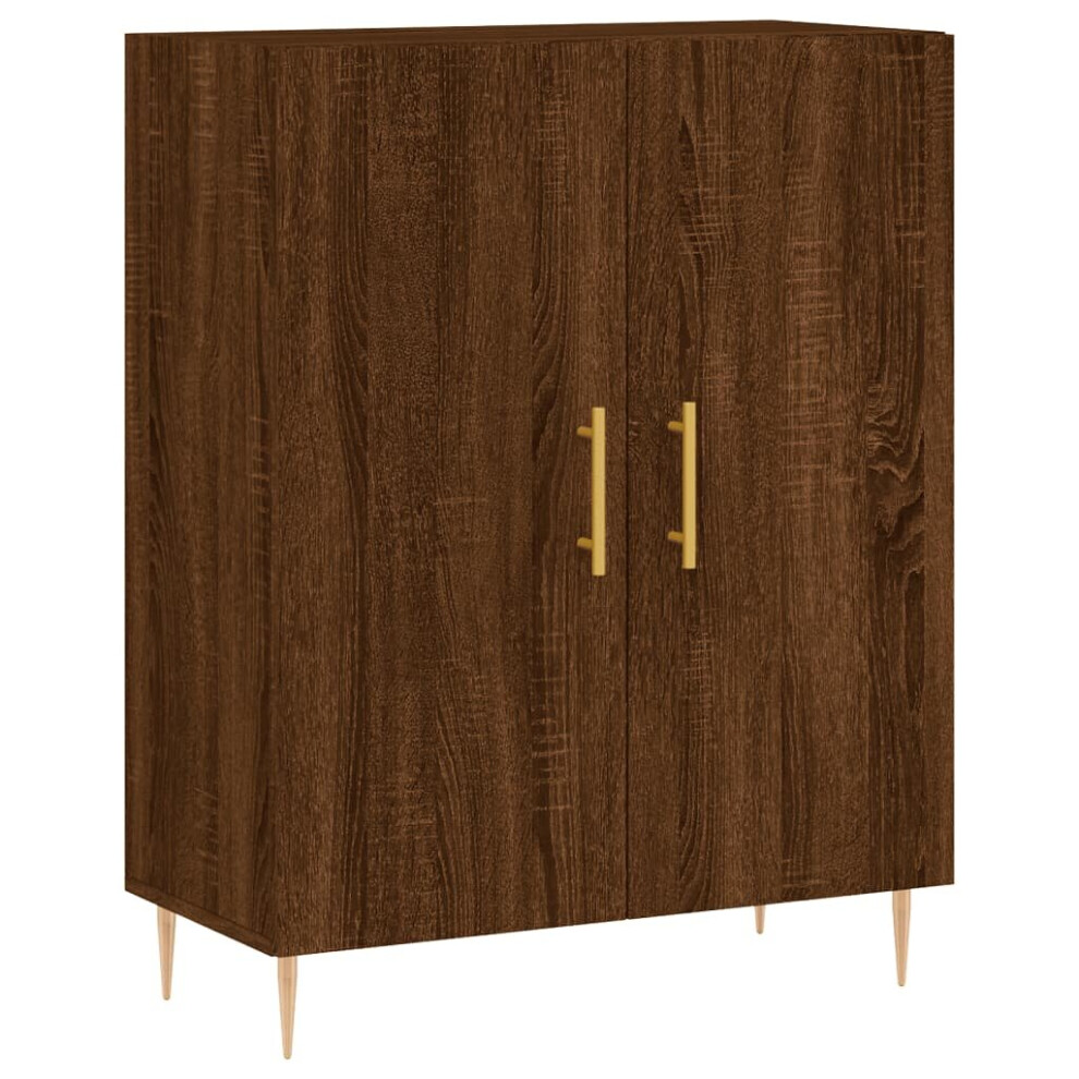 vidaXL Sideboard Hall Storage Side Cabinet Cupboard Brown Oak Engineered Wood