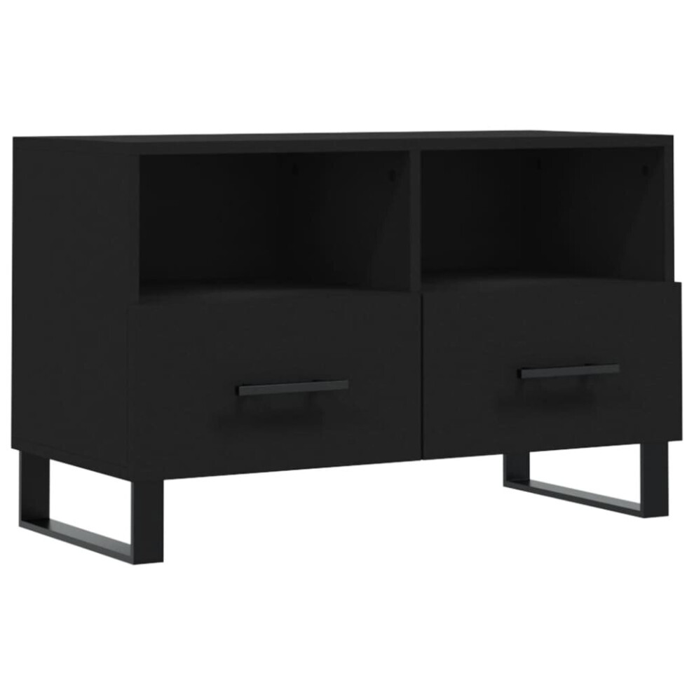 vidaXL TV Cabinet TV Unit Sideboard Media Unit TV Stand Black Engineered Wood