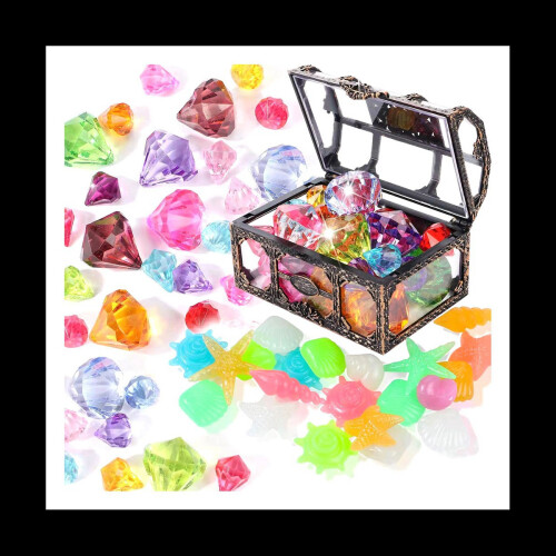 40Pcs Diving Gem Pool Toys Include Colorful Diamonds Set Dive Toy ...