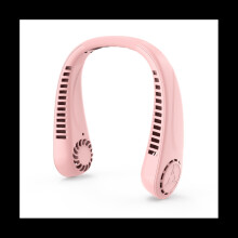 Bladeless Neck Fan - 3-Speed Portable Hands-Free Wearable Personal Fan, USB Rechargeable, Pink