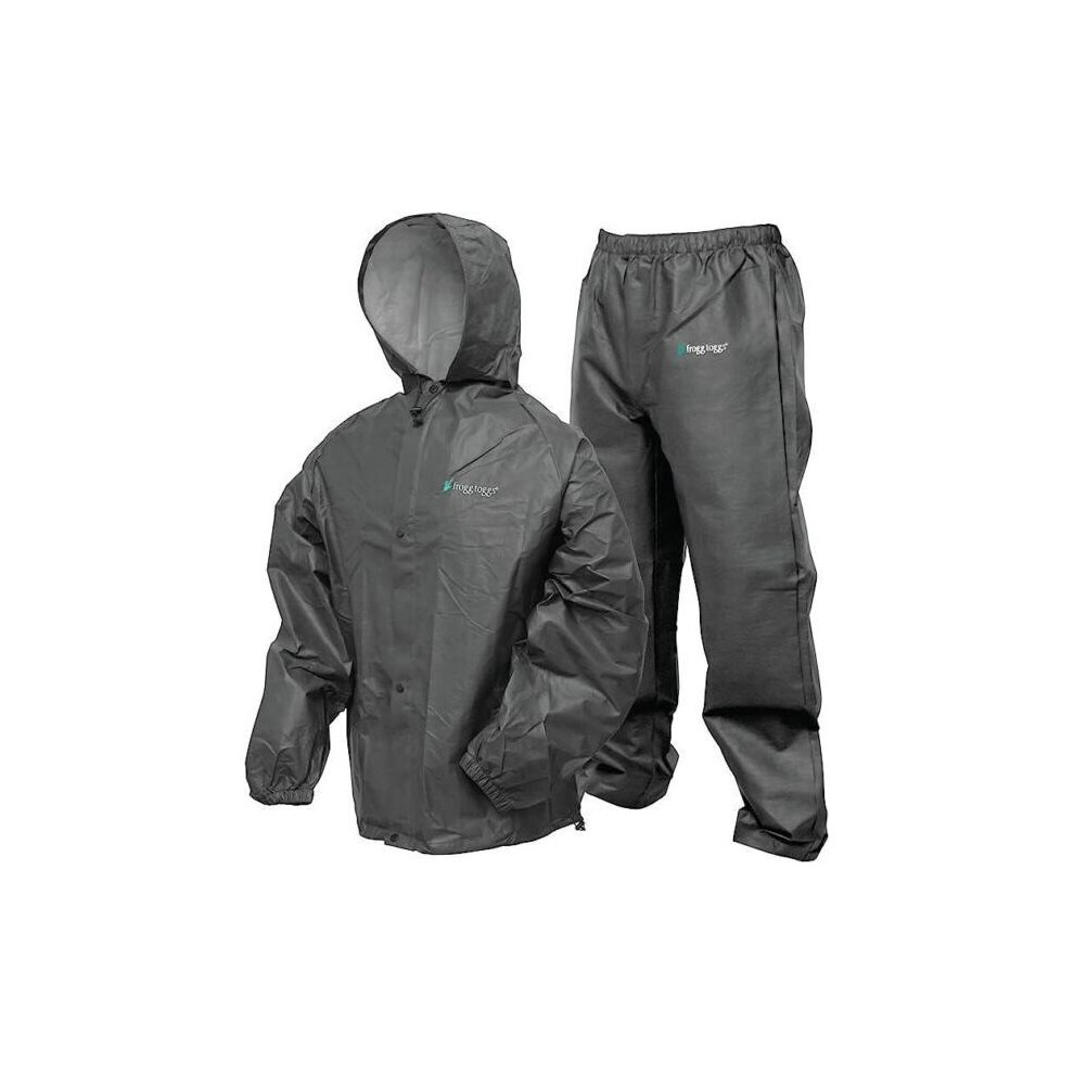 FROGG TOGGS MEDIUM/LARGE Pro Lite Breathable Waterproof Rain Suit Carbon Black