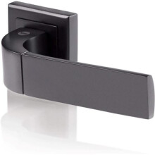 Yale Bologna Matt Black Bathroom WC Door Handle with Lock/Unlock Thumb Turn