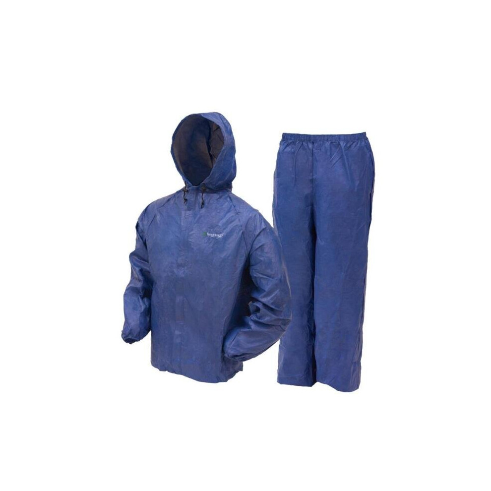 (L, Blue) Frogg Toggs Ultra-Lite2 Breathable Waterproof Rain Suit