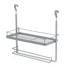 (SHELF PAPER TOWEL HOLDER - GREY) LIVIVO Kitchen Saucepan Lid Hooks Tool Utensils Holder Hanging Rail Rack Wall Mounted