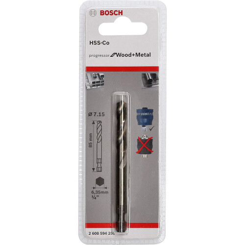 Bosch Bosch Professional 1x Pilot Drill Bit Plus HSS-Co (Socket 7/16" Hexagonal Shank) 2