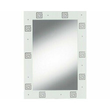 White Edge Lime Rectangular Wall Mirror 50 X 70cm