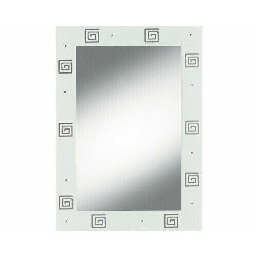 White Edge Lime Rectangular Wall Mirror 50 X 70cm