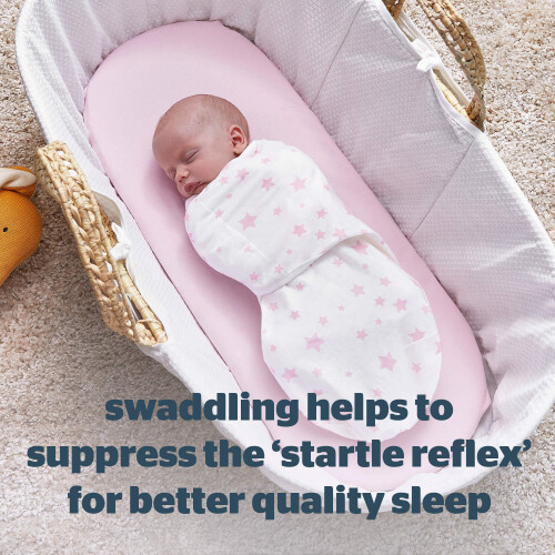 Silentnight Silentnight Safe Nights Swaddle Blanket - Pink Star 2
