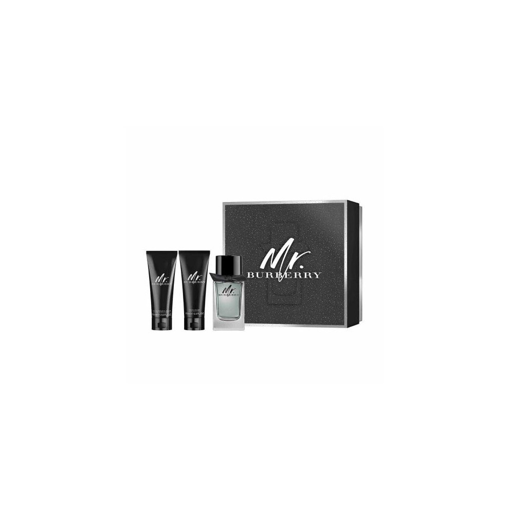 Burberry Mr Burberry 3 Pcs Set For Men: 3.3 Eau De Toilette + 2.5 After Shave Balm + 2.5 Body Wash