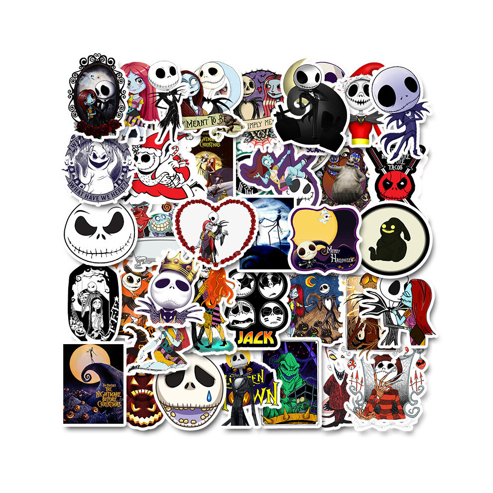 The Nightmare 50pcs Before Christmas Vinyl Stickers Graffiti Decals Laptop Car